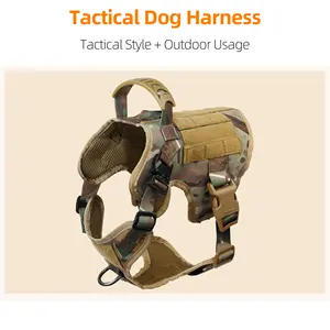 Logo personalizzato 1000D Upgrade imbracatura tattica Non Pull per cani da caccia K9 pettorina di sicurezza per cani per cani