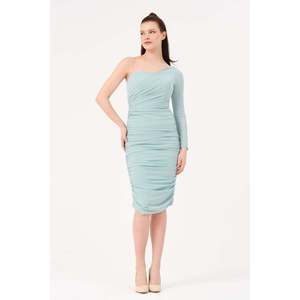DANS Pull décontracté vert menthe pour femme à manches longues, tissu confortable en mélange de polyester et de coton pour un usage quotidien - Product Image 1