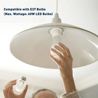 Adaptateurs de douille pour luminaire suspendu LED avec cordon d'alimentation, support de lampe à vis 1,8 m, E26 E27, EU/US, interrupteur, fil, plastique