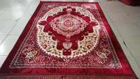 Leicht Luxuriöse Gewebte Polyester Gebetsteppiche im Landhausstil Umweltfreundliche Rutschfeste Rückseite Blumenmuster für Wohnzimmer Islamisch