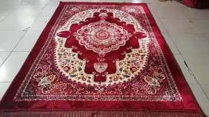 <span class=keywords><strong>Tapis</strong></span> de prière de style pastoral en polyester tissé, luxe léger, écologique, avec dos antidérapant, motif floral pour salon, islamique - Product Image 6
