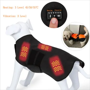 7.4v 5v Electric Heated Dog Jacket Winter Warm Fleece With Massage Battery Powered For Men