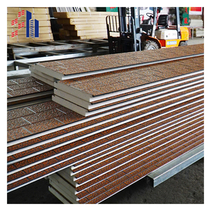 Paneles de Techo de Acero Inoxidable de <span class=keywords><strong>Alta</strong></span> <span class=keywords><strong>Densidad</strong></span> de 70 mm y 75 mm, Paneles Sándwich de Cemento con Espuma Aislante <span class=keywords><strong>EPS</strong></span>, Lámina de Pared - Product Image 1