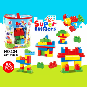 Kích Thước Lớn 88Pcs Trẻ Em Tự Làm Giáo Dục Đa Năng Khối Xây Dựng Túi Xách Gói Lớn Hạt Xây Dựng Khối Bộ - Product Image 2