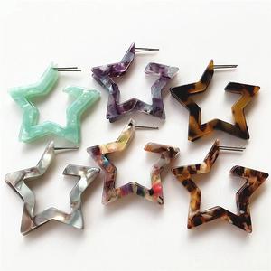 UJBOX Boucles d'oreilles pendantes en acétate personnalisées à faire soi-même à l'acide acétique coloré pour une fête de mariage Cadeau de bijouterie - Product Image 5