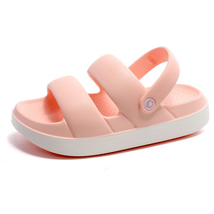 Pansi Sandales à plateforme pour femmes, vert clair, dessus en EVA, respirantes, chaussures de plage, sandales plates antidérapantes pour l'extérieur et le jardin, été - Product Image 5