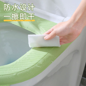 ฝาครอบที่นั่งชักโครก แผ่นซิลิโคนโฟม กันน้ำ ซักได้ สำหรับทุกฤดูกาล - Product Image 1