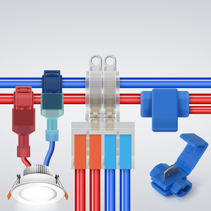 Liangkai nuevo conector de cable eléctrico cableado rápido bloque de terminales sin pelar rotura no destructiva <span class=keywords><strong>1P</strong></span> cobre latón - Product Image 6