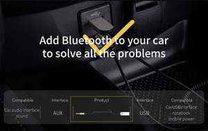 Bt860 Không Dây Bt Xe Hệ Thống Âm Thanh Stereo FM Transmitter & <span class=keywords><strong>Receiver</strong></span> Adapter HD Âm Thanh Phổ Xe Bộ Chuyển Đổi Âm Thanh Cho Tất Cả Các Loại Xe - Product Image 5