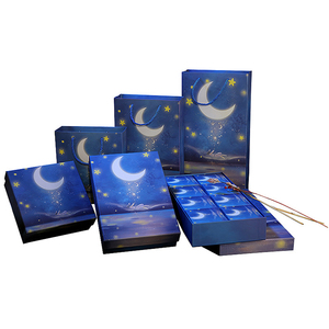 Lid and base custom printing mid autumn gift mooncake box