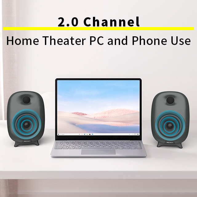 60W 2.0 Bookshelf Speakers Soundbar Theater System Subwoofer ABS for 5.3 Wireless/Wired Dual Mode Computer Use OEM
