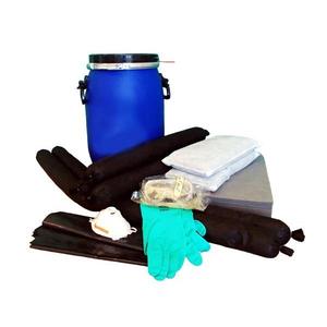 Kit anti-déversement universel, conteneur cylindrique de 65 litres, empilable, en polyéthylène, avec roues sur demande - Product Image 1