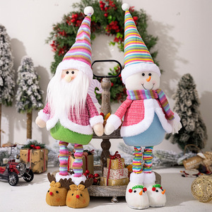 Muñeco de Papá Noel de peluche sueco, gnomos de <span class=keywords><strong>Navidad</strong></span> coloridos personalizados al por mayor, adornos navideños - Product Image 1