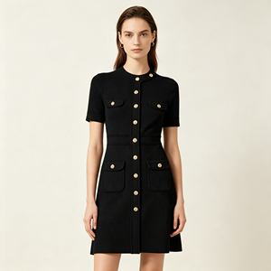 Daily Casual Shopping High End Fashion Design Custom Logo Available Knit Wholesale Women's Mini <b>Dress</b> - Product Image 2