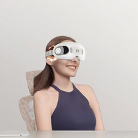 Appareil de massage oculaire intelligent à 12 points d'acupression, avec brume chaude et froide, musique Bluetooth sans fil, vibrations, contrôle de la minuterie et batterie 3000 mAh