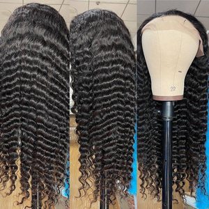 Unprocessed Brazilian Raw Human Hair <b>Wig</b> Water <b>Deep</b> <b>Wave</b> Swiss Lace Front <b>Wig</b> Vendor's Transparent Lace Frontal <b>Wigs</b> for Women - Product Image 4
