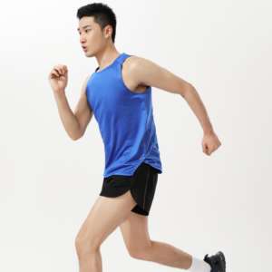 Vente en gros de débardeurs de gym décontractés pour hommes, vêtements de sport de style gilet d'été, débardeurs à col rond et coupe légère pour hommes - Product Image 2