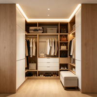 Armario Moderno Personalizado, Armario Vestidor, Sistema de Armarios para Dormitorio, Armario de Lujo para Proyectos de Casas y Villas