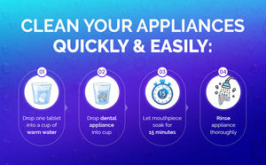 Tabletas efervescentes <span class=keywords><strong>para</strong></span> remojar dentaduras postizas: elimina la placa en los dientes postizos, mantiene la boca higiénica - Product Image 6