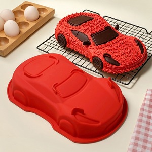 Molde de Silicona de Grado Alimenticio para Pastel con Forma de Auto Deportivo, Antiadherente, Reutilizable, Apto para Horno, Molde para Mousse y Postres con Forma de Auto - Product Image 1