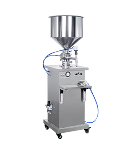 100-1000ml Vertical Pneumatic Liquid Filling Machine Single Nozzle Heat And Stir Paste Filler Piston Fill Machine