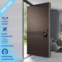 Porte Extérieure Intelligente Antivol et Étanche en Acier et Fibre de Verre Effet Bois – Solution d'Entrée Moderne et Élégante pour Appartements et Villas de Luxe
