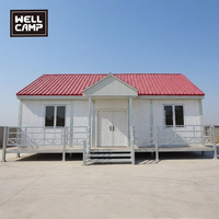WELLCAMP Maison Moderne de Luxe à Structure en Acier et Panneaux Sandwich, Légère et Galvanisée, Personnalisable pour la Construction de Villas et d'Appartements