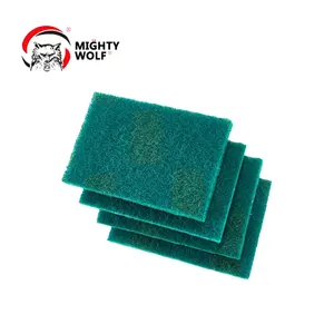 8698 Scour Pad Heavy Duty Cleaning Scrub Pads Abrasive Nylon Green Durable Scouring Pad Scourer for Household Commercial Use