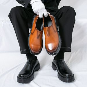 Nouvelles Chaussures Décontractées pour Hommes 2026 – Simples et Confortables en Cuir de Vachette, Respirantes, à Semelle Épaisse, Idéales pour l'Extérieur et la Mode - Product Image 1