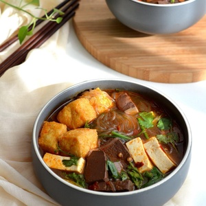 Puffs de tofu surgelés / Tau <span class=keywords><strong>Pok</strong></span> - Puffs de tofu frits, protéines végétales véganes sans OGM pour Hot Pot et Laksa - Product Image 6