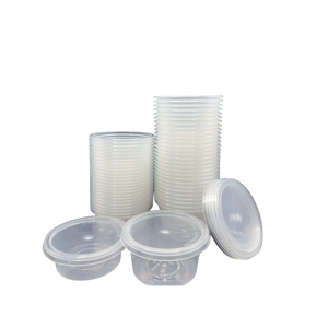 Cấp thực phẩm PP nhựa nước sốt cup với nắp | T2 (80ml) & T4 (110ml) | tròn | tùy chỉnh | rò rỉ bằng chứng | lò vi sóng an toàn - Product Image 1