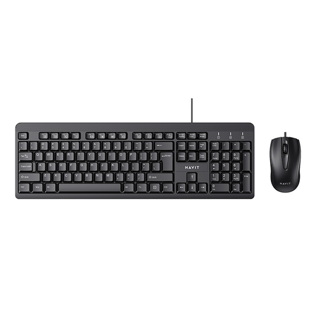 Kb611Cm Havit Computer Office Pc Mouse Keyboard Set Usb Teclado Computadora Keyboard and Mouse Combo