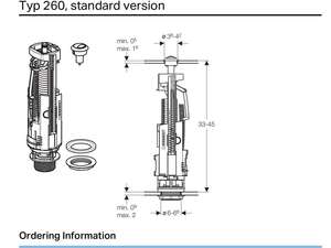 058 <span class=keywords><strong>Geberit</strong></span> Typ260 version standard Sortie de chasse d'eau réglable <span class=keywords><strong>Mécanisme</strong></span> de chasse d'eau pour réservoir de toilette Veried Height - Product Image 6