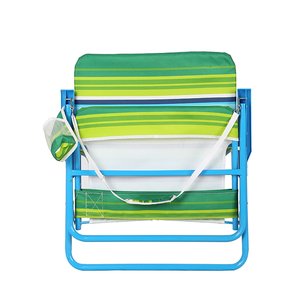 كرسي شاطئ قابل للطي من كيجي بظهر عالٍ مصنوع من الفولاذ والقماش للاستخدام في الصيد والتخييم - Product Image 5