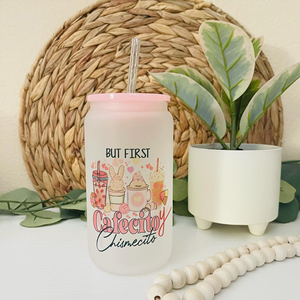 Bán buôn số lượng lớn 16oz thăng hoa màu rõ ràng thủy tinh có thể màu thạch cốc cà phê uống Tumblers với đầy màu sắc nắp nhựa - Product Image 2