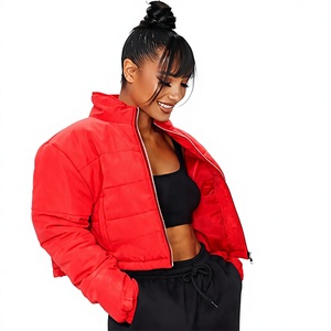 Veste matelassée en coton de qualité supérieure 2024 pour femmes, coupe courte, rembourrée, brillante, tendance, couleur et design personnalisés - Product Image 1