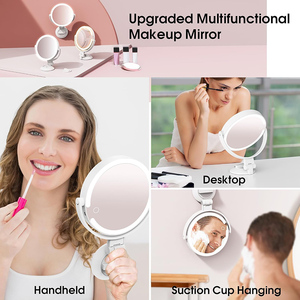 M30 dính trên tường gắn kết Magnifying LED ánh sáng mỹ phẩm trang điểm gương với 1X/10x Độ phóng đại - Product Image 6