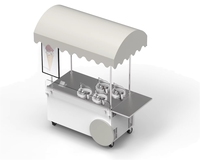Vitrine congélateur mobile professionnelle V4C pour gelato, usage commercial, pour poudre de crème glacée, lait, yaourt, fruits, chocolat, nouveau modèle 220V
