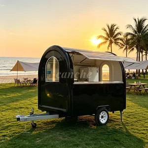 Camión de Comida Móvil Mini Estándar Alemán de 2.2m, Remolque Personalizado para Venta de Helados y Postres en la Calle - Product Image 1