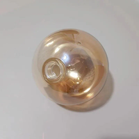 Abat-jour rond transparent givré blanc laiteux G9 personnalisé, fabriqué à la main, avec filetage interne pour ampoule sphérique