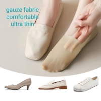 Top qualité vente chaude mode femmes style été refroidissement respirant ultra mince absorber la sueur gaze invisible pas de spectacle chaussettes