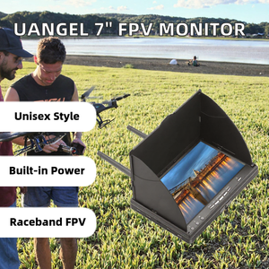 Moniteur FPV 5.8G 40CH 7 pouces avec écran LCD 800x480, DVR intégré, batterie intégrée et écran Raceband pour quadricoptère RC - Product Image 2