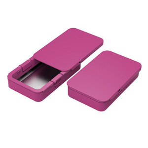 Child Resistant Tin Case with Sliding Lid Slide Slided Top Childproof Tin <b>Box</b> Cr Tin Case for Edibles Candy Gummy Tobacco Herbs - Product Image 1