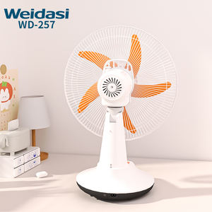 Ventilador <span class=keywords><strong>Solar</strong></span> de Escritorio AC/DC de 6V y 14 Pulgadas, 3 Velocidades, Recargable, de Plástico, con Luz LED para Hoteles y Garajes, Control Mecánico, 3 Velocidades de Viento - Product Image 5