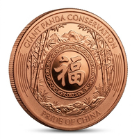 Pièce de monnaie commémorative géante en cuivre massif, personnalisée, avec relief 3D, finition mate et polie, pour cadeaux souvenirs de zoo, vente en gros