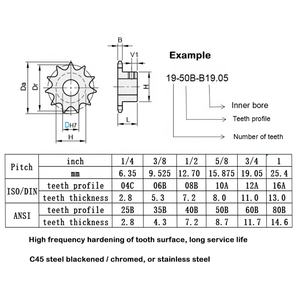 Vendita diretta in fabbrica di alta qualità C45 catena a rulli in acciaio inox pignone personalizzato OEM - Product Image 6