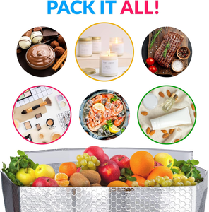 <span class=keywords><strong>Bolsa</strong></span> isotérmica de aluminio con fuelles laterales de plástico para entrega de alimentos en caja - Product Image 3