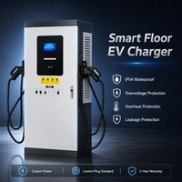 Nuevo Cargador Comercial para Vehículos Eléctricos DC 60/120kW CCS2 CCS1 NACS CHAdeMO GBT, Estación de Suelo de Doble Conector, Rápida, Inteligente, OCPP, T, IP65