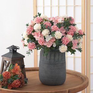 <span class=keywords><strong>Bouquet</strong></span> di rose di ortensia di crisantemo di fiori artificiali di vendita caldo per oggetti di scena di decorazione di fiori da sposa di nozze - Product Image 2