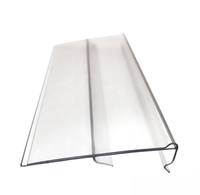 Porte-étiquettes adhésifs en PVC en forme de L, hauteur personnalisable, pour rayonnages de supermarché, longueur flexible sur mesure